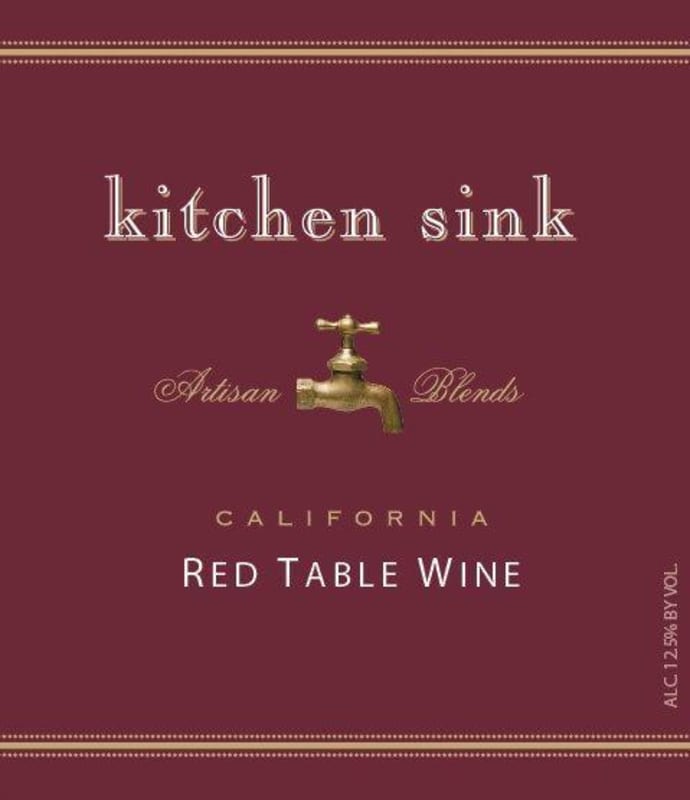 Kitchen Sink Red Front Label