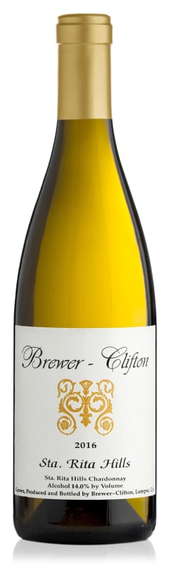 Brewer-Clifton Sta. Rita Hills Chardonnay 2016 Front Bottle Shot