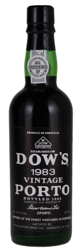Dow's Vintage Port 1983 Front Bottle Shot
