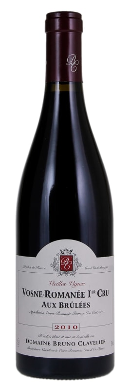 Domaine Bruno Clavelier Vosne-Romanee Aux Brulees Premier Cru 2010 Front Bottle Shot