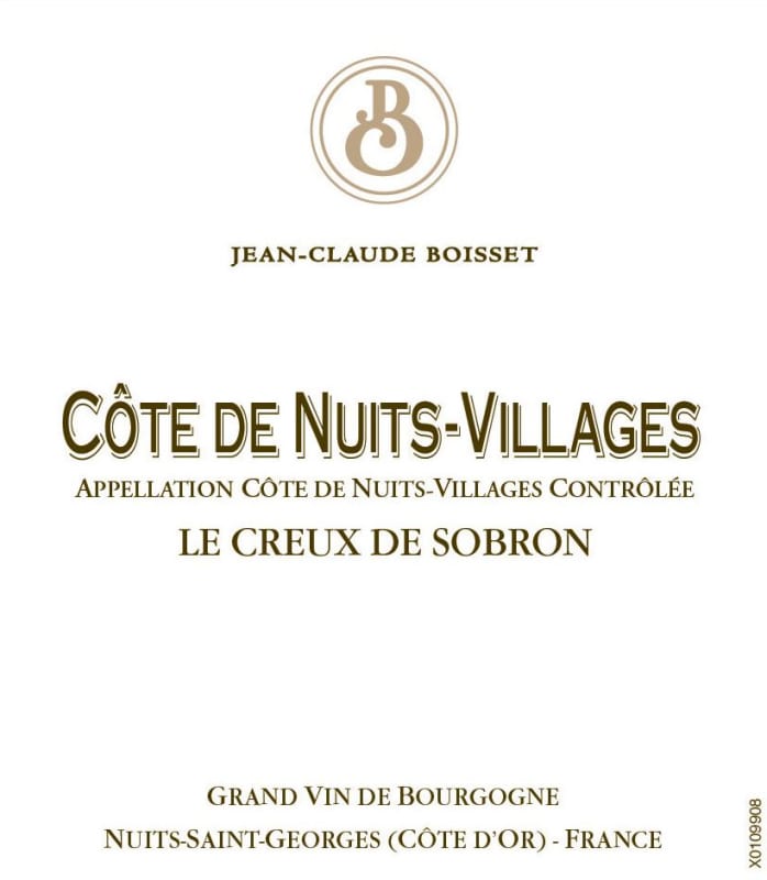 Jean-Claude Boisset Cote de Nuits-Villages Le Creux de Sobron 2015 Front Label