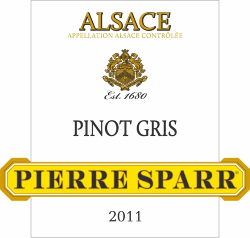 Pierre Sparr Alsace Selection Pinot Gris 2011 Front Label