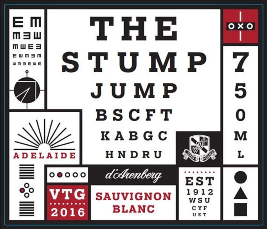 d'Arenberg The Stump Jump White 2016 Front Label