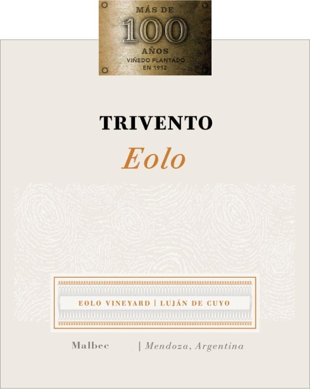 Trivento Eolo Malbec 2017 Front Label