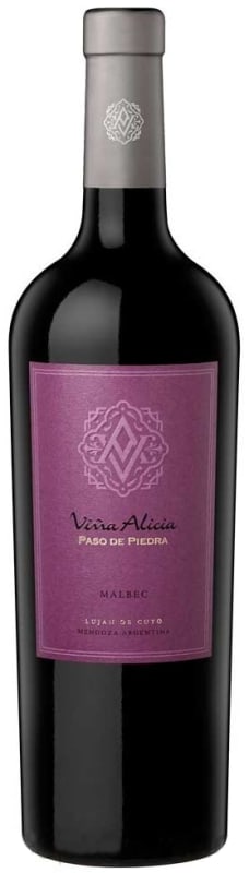 Vina Alicia Paso de Piedra Malbec 2020 Front Bottle Shot