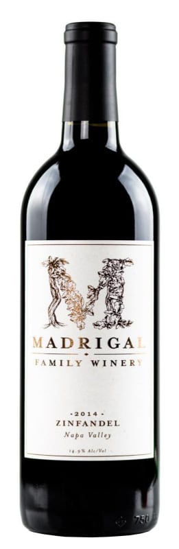 Madrigal Vineyards Zinfandel 2014 Front Bottle Shot