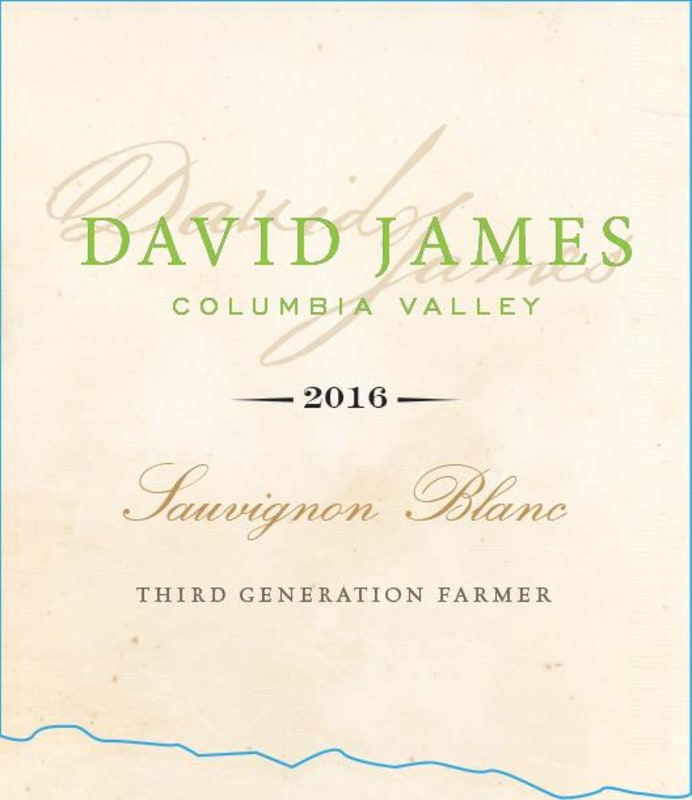 David James Sauvignon Blanc 2016 Front Label