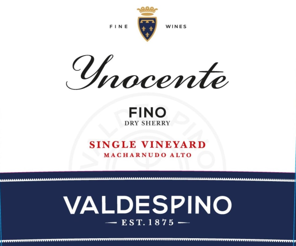 Valdespino Fino Inocente Sherry (375ML half-bottle) Front Label