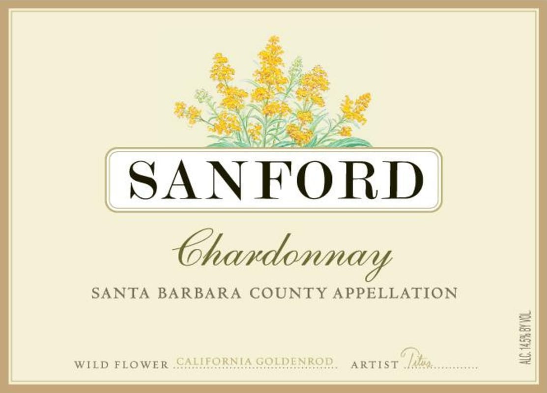 Sanford Santa Barbara County Chardonnay 2015 Front Label