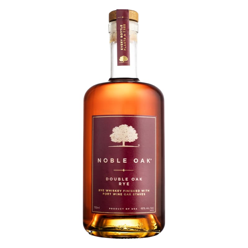 Noble Oak Double Oak Rye Whiskey Front Bottle Shot