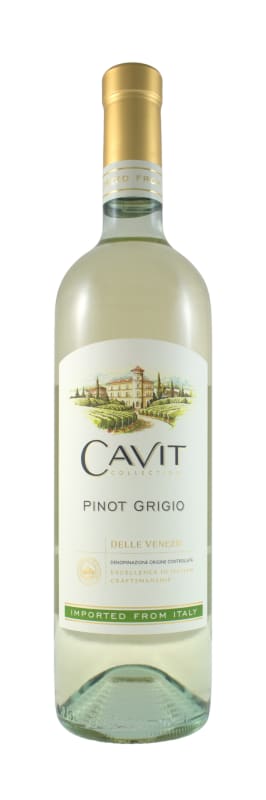 Cavit Pinot Grigio 2017 Front Bottle Shot