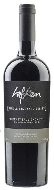 Lafken Cabernet Sauvignon 2017 Front Bottle Shot