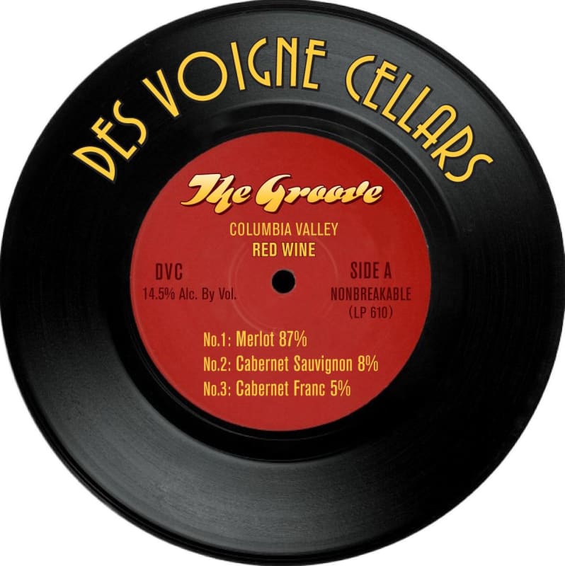 Des Voigne Cellars The Groove Red 2013 Front Label