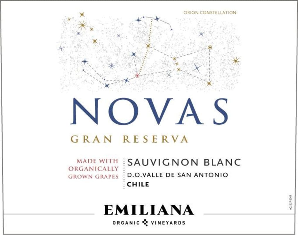 Emiliana Novas Gran Reserva Sauvignon Blanc 2013 Front Label