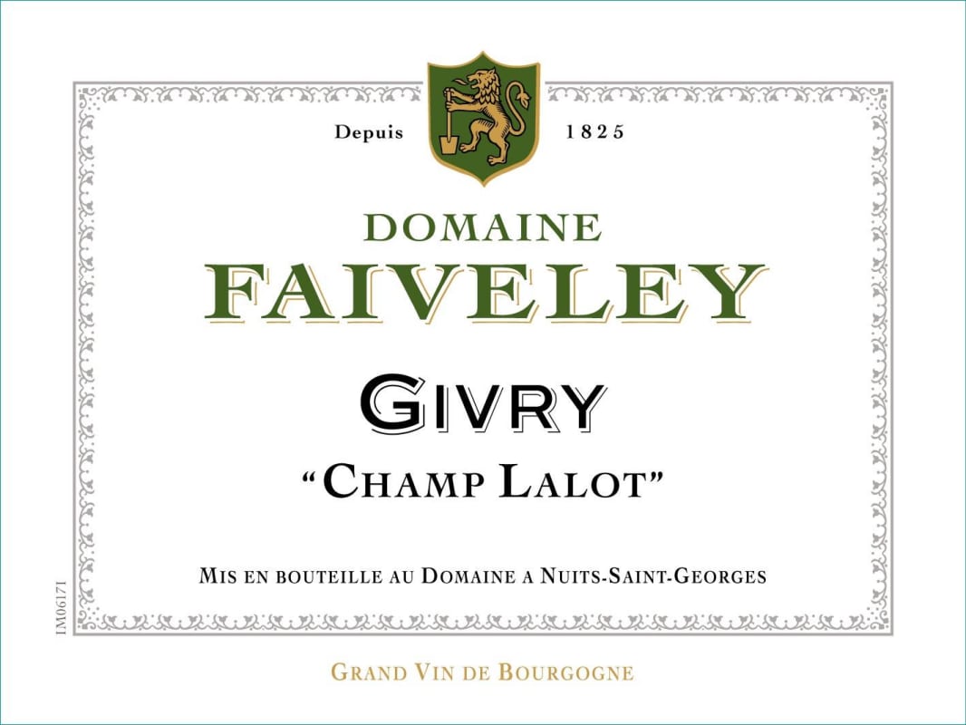 Faiveley Givry Champ-Lalot Blanc 2013 Front Label