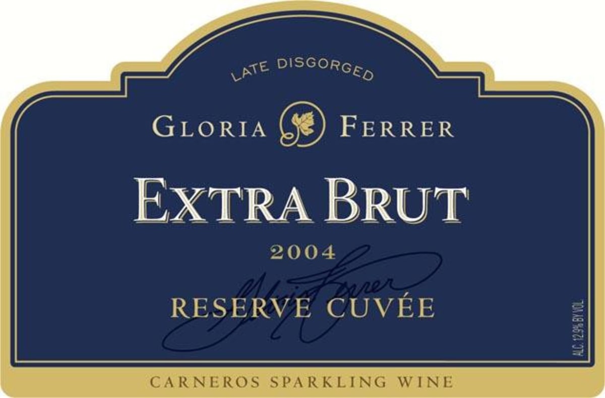 Gloria Ferrer Reserve Cuvee Extra Brut 2004 Front Label