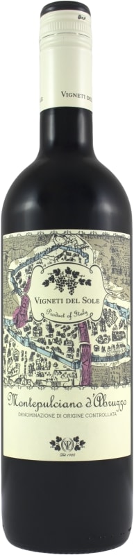 Vigneti del Sole Montepulciano d'Abruzzo 2023 Front Bottle Shot
