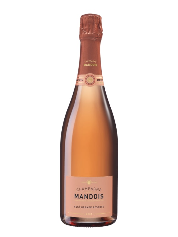 Champagne Mandois Brut Rose Grande Reserve Front Bottle Shot