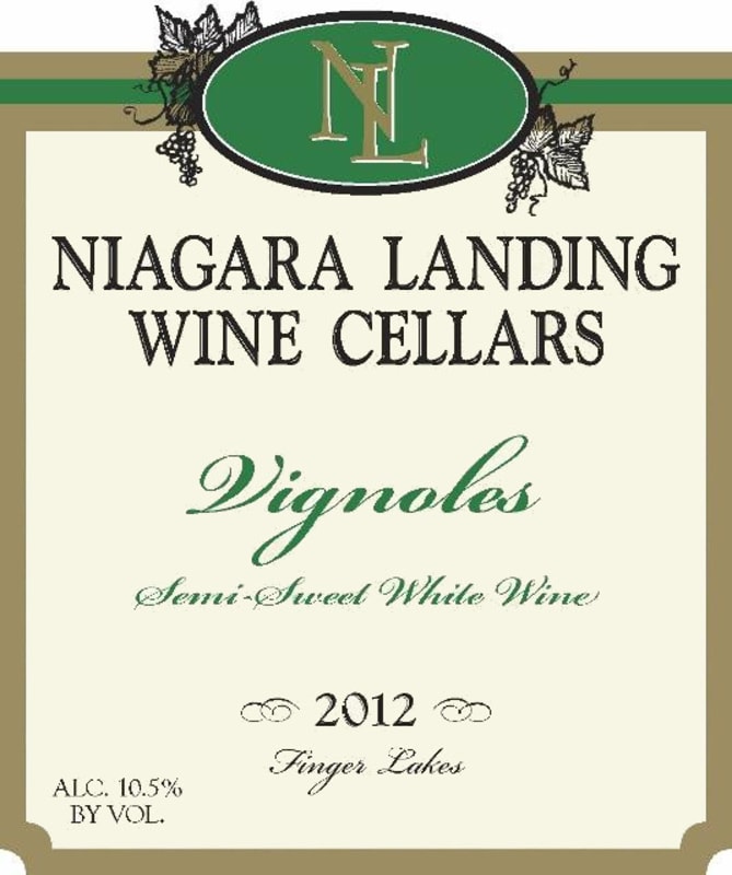 Niagara Landing Wine Cellars Vignoles 2012 Front Label