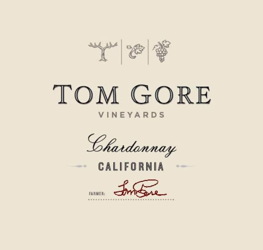 Tom Gore Chardonnay 2016 Front Label