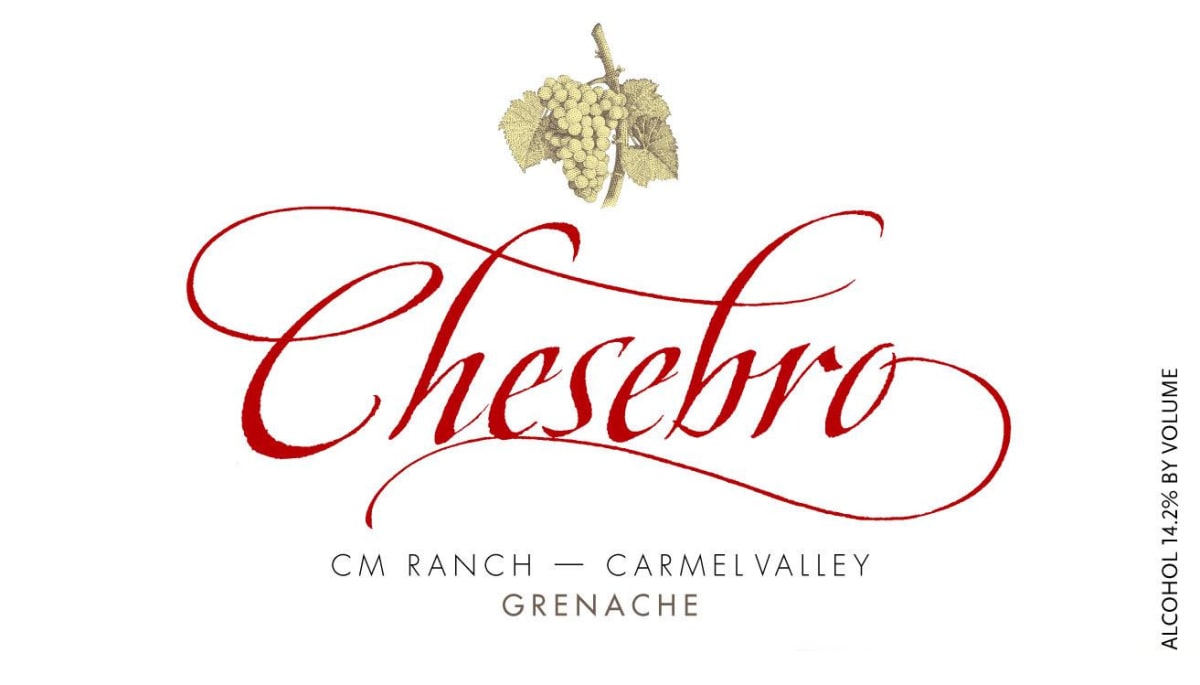 Chesebro Wines CM Ranch Grenache 2012 Front Label