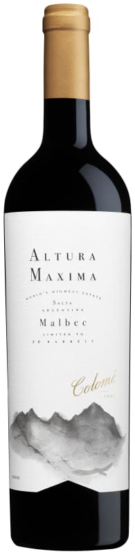 Bodega Colome Altura Maxima Malbec 2014 Front Bottle Shot