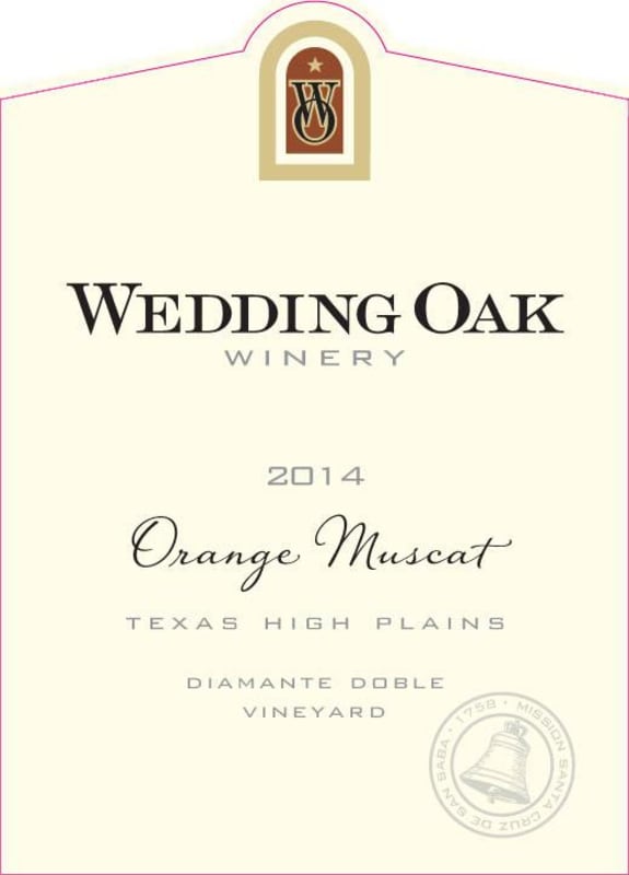 Wedding Oak Winery Orange Muscat 2014 Front Label