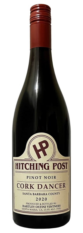 Hitching Post Cork Dancer Pinot Noir 2020 Front Bottle Shot