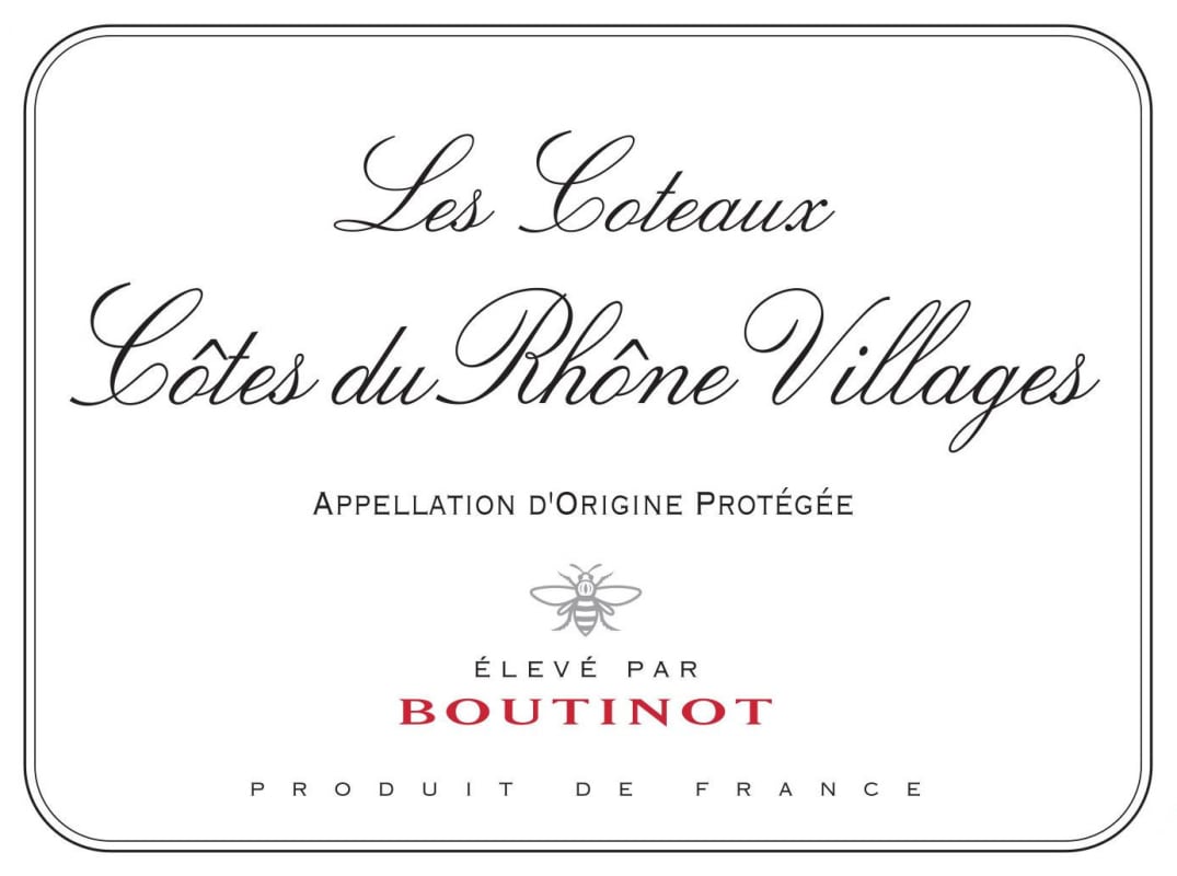 Boutinot Cotes du Rhone Villages Les Coteaux 2014 Front Label