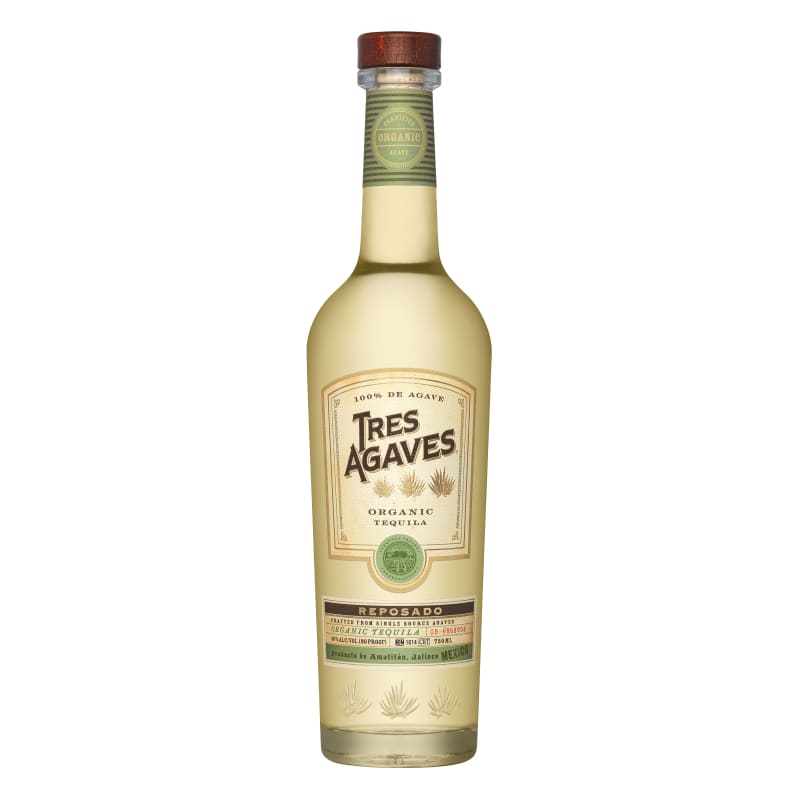 Tres Agaves Organic Reposado Tequila Front Bottle Shot