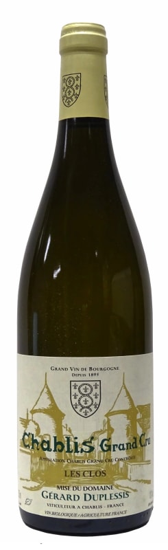 Domaine Gerard Duplessis Chablis Les Clos Grand Cru 2022 Front Bottle Shot