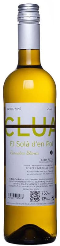 Celler Xavier Clua Terra Alta El Sola d'en Pol Blanco 2020 Front Bottle Shot