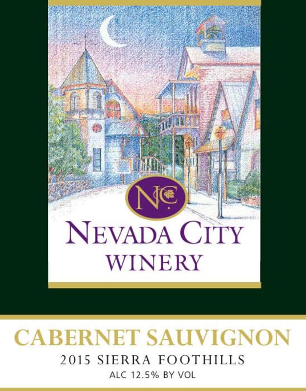 Nevada City Winery Cabernet Sauvignon 2015 Front Label
