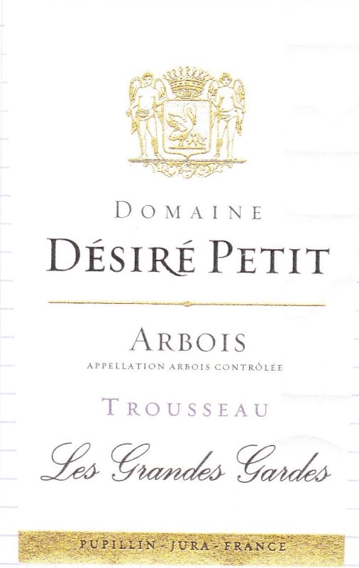 Domaine Desire Petit Arbois Trousseau 2014 Front Label