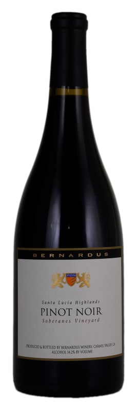 Bernardus Soberanes Vineyard Pinot Noir 2017 Front Bottle Shot