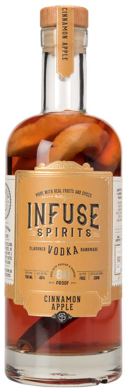 Infuse Spirits Cinnamon Apple Vodka Front Bottle Shot