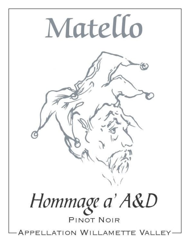 Matello Hommage a' A&D Pinot Noir 2008 Front Label