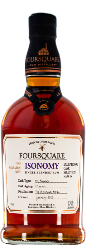 Foursquare 17 Year Mark XX Isonomy Single Blended Rum Front Bottle Shot