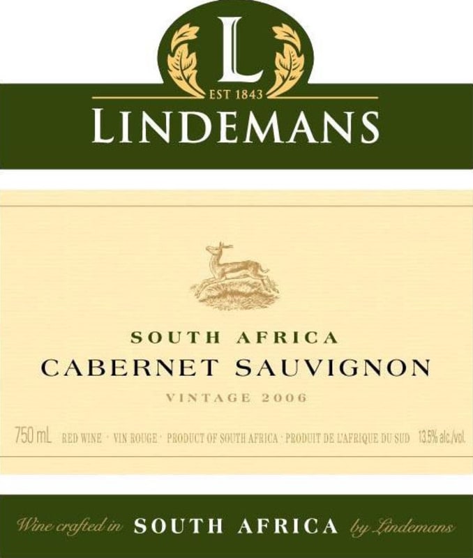 Lindeman’s Bin Series Cabernet Sauvignon 2006 Front Label
