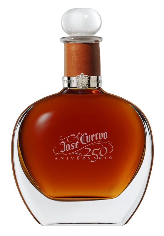 Jose Cuervo 250 Aniversario Extra Anejo Tequila Front Bottle Shot