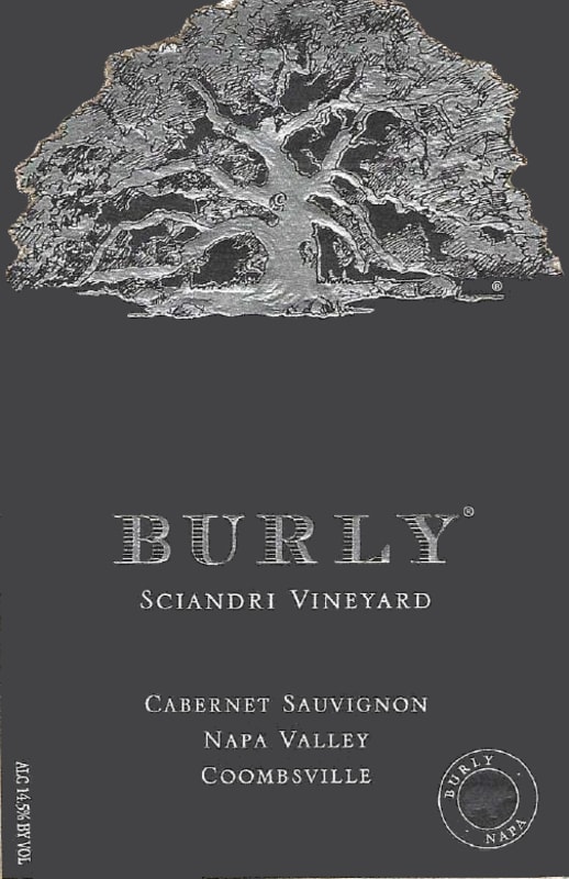 Burly Sciandri Vineyard Cabernet Sauvignon 2018 Front Label