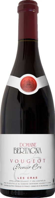Domaine Bertagna Vougeot Les Cras Premier Cru Rouge 2021 Front Bottle Shot