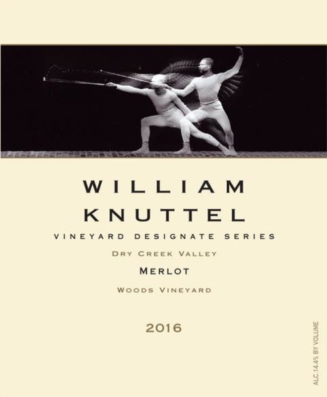 William Knuttel Woods Vineyard Merlot 2016 Front Label