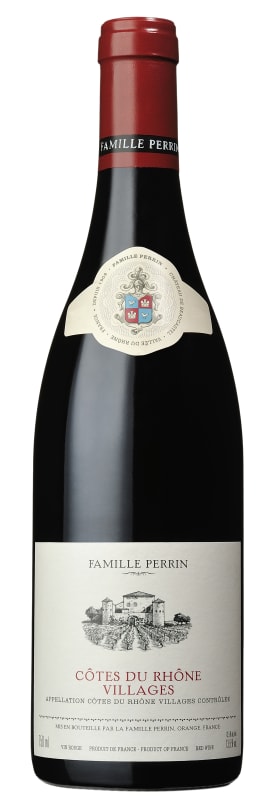 Famille Perrin Cotes du Rhone Villages Rouge 2017 Front Bottle Shot