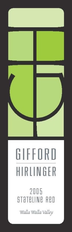 Gifford-Hirlinger Stateline Red 2005 Front Label