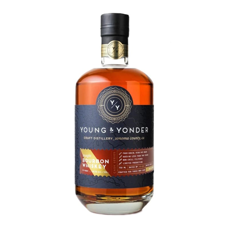 Young & Yonder Bourbon Whiskey Front Bottle Shot
