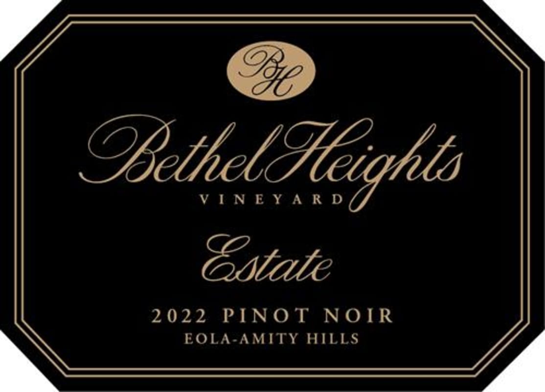Bethel Heights Estate Pinot Noir (375ML half-bottle) 2022 Front Label