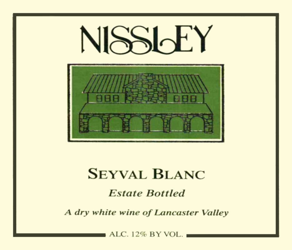 Nissley Vineyards & Winery Estate Seyval Blanc 2011 Front Label