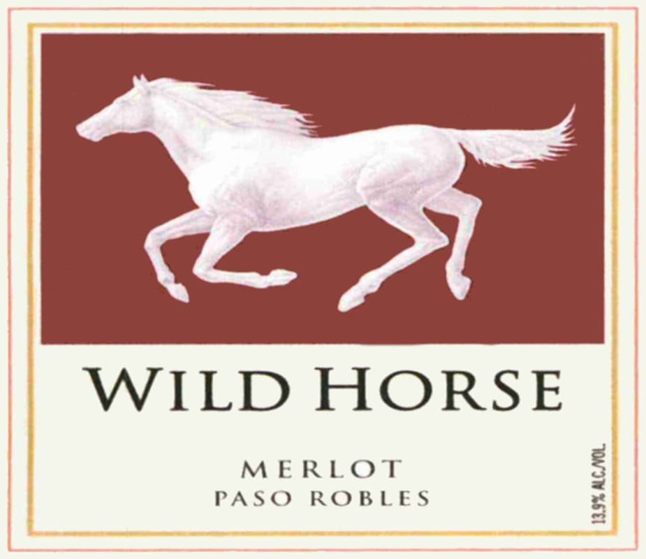 Wild Horse Paso Robles Merlot 2008 Front Label