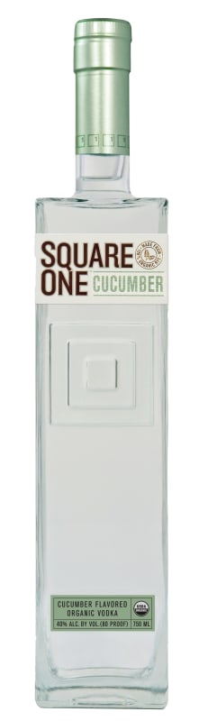 Square One Organic Cucumber Vodka Front Bottle Shot